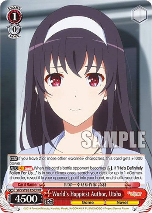 World's Happiest Author, Utaha (SHS/W98-E063 RR) [Saekano the Movie: Finale] - Josh's Cards