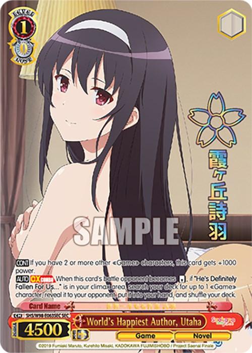 World's Happiest Author, Utaha (SHS/W98-E063SEC SEC) [Saekano the Movie: Finale] - Josh's Cards