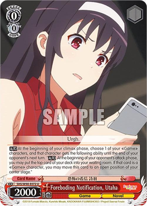 Foreboding Notification, Utaha (SHS/W98-E072 U) [Saekano the Movie: Finale] - Josh's Cards