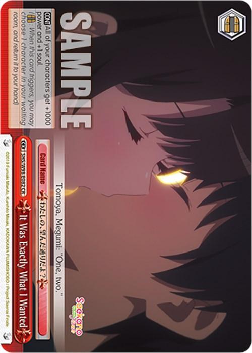 It Was Exactly What I Wanted (SHS/W98-E082 CR) [Saekano the Movie: Finale] - Josh's Cards