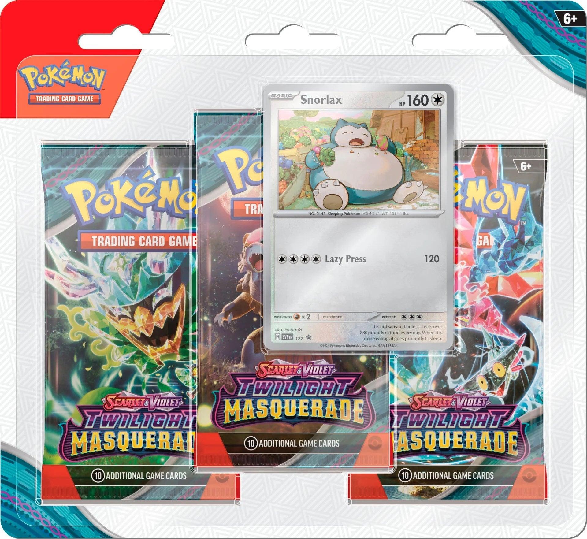 Scarlet & Violet: Twilight Masquerade - 3-Pack Blisters (Snorlax) - Josh's Cards