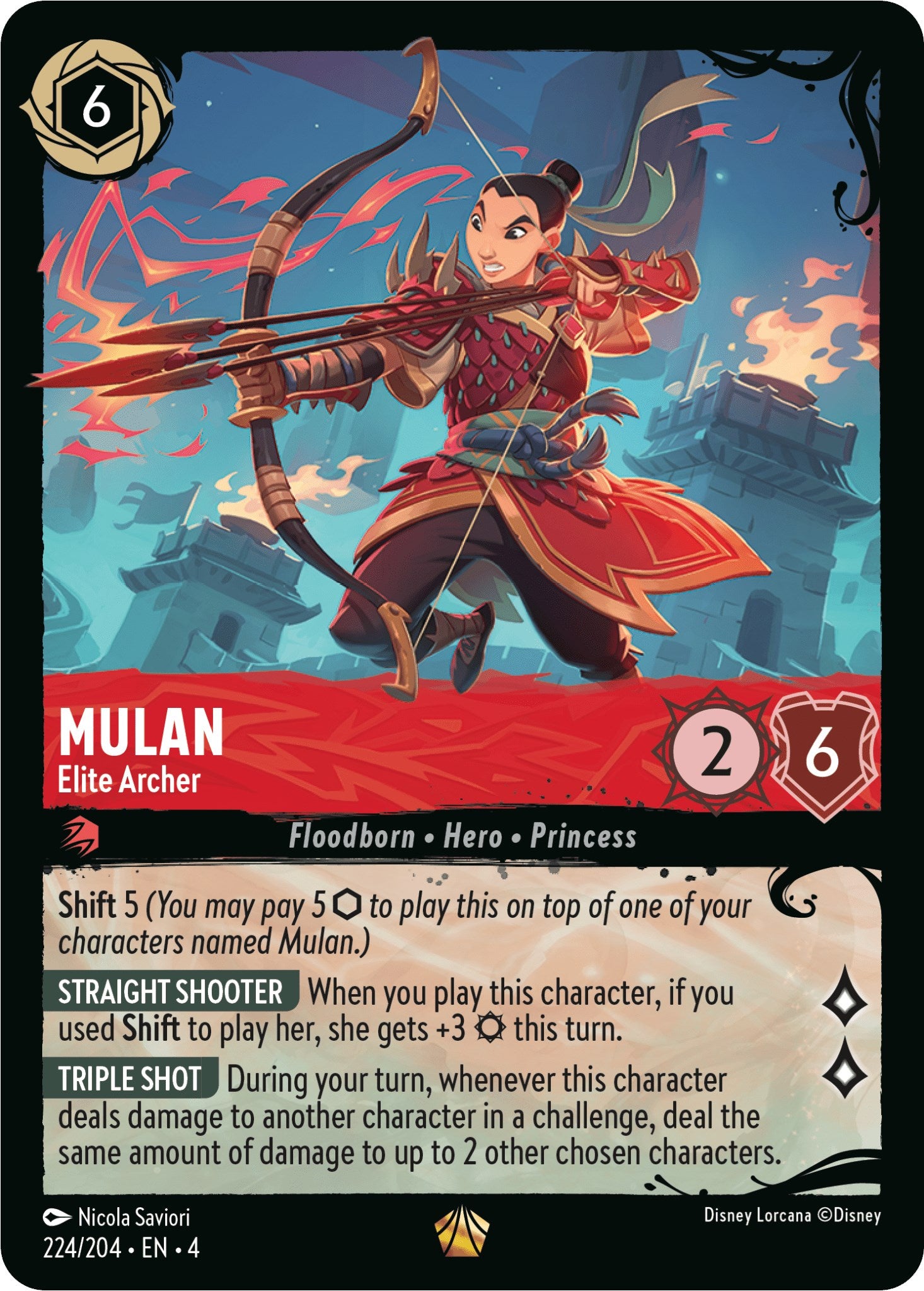 Mulan - Elite Archer (224/204) (224/204) - Illumineers Quest Deep Trouble Cold Foil
