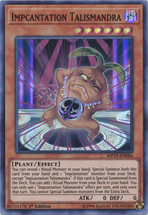 Impcantation Talismandra [MP19-EN084] Super Rare - Josh's Cards