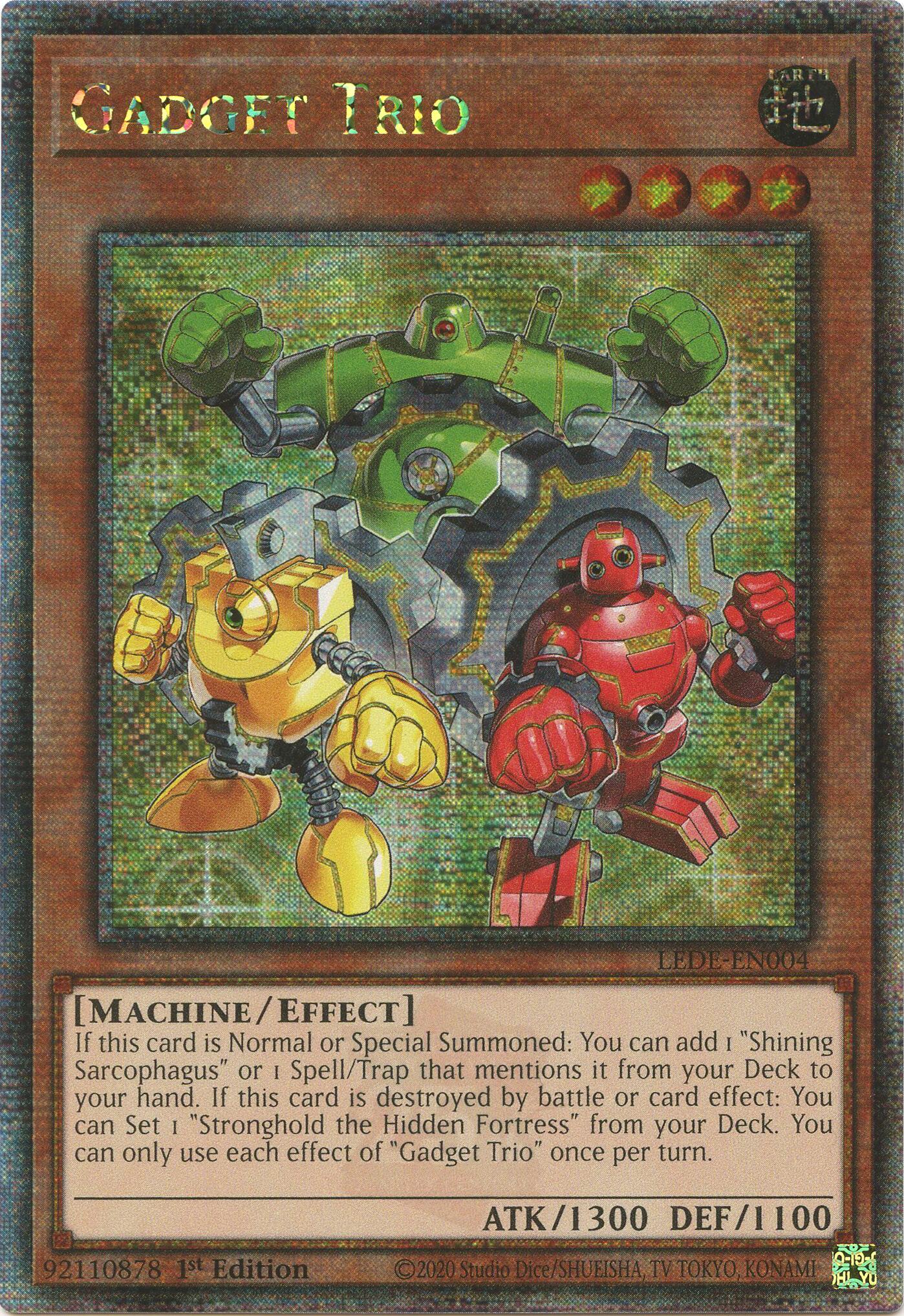 Gadget Trio (Quarter Century Secret Rare) (LEDE-EN004) - Legacy of Destruction 1st Edition
