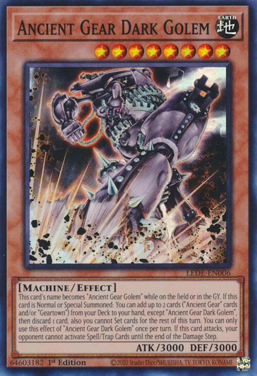 Ancient Gear Dark Golem (LEDE-EN006) - Legacy of Destruction 1st Edition