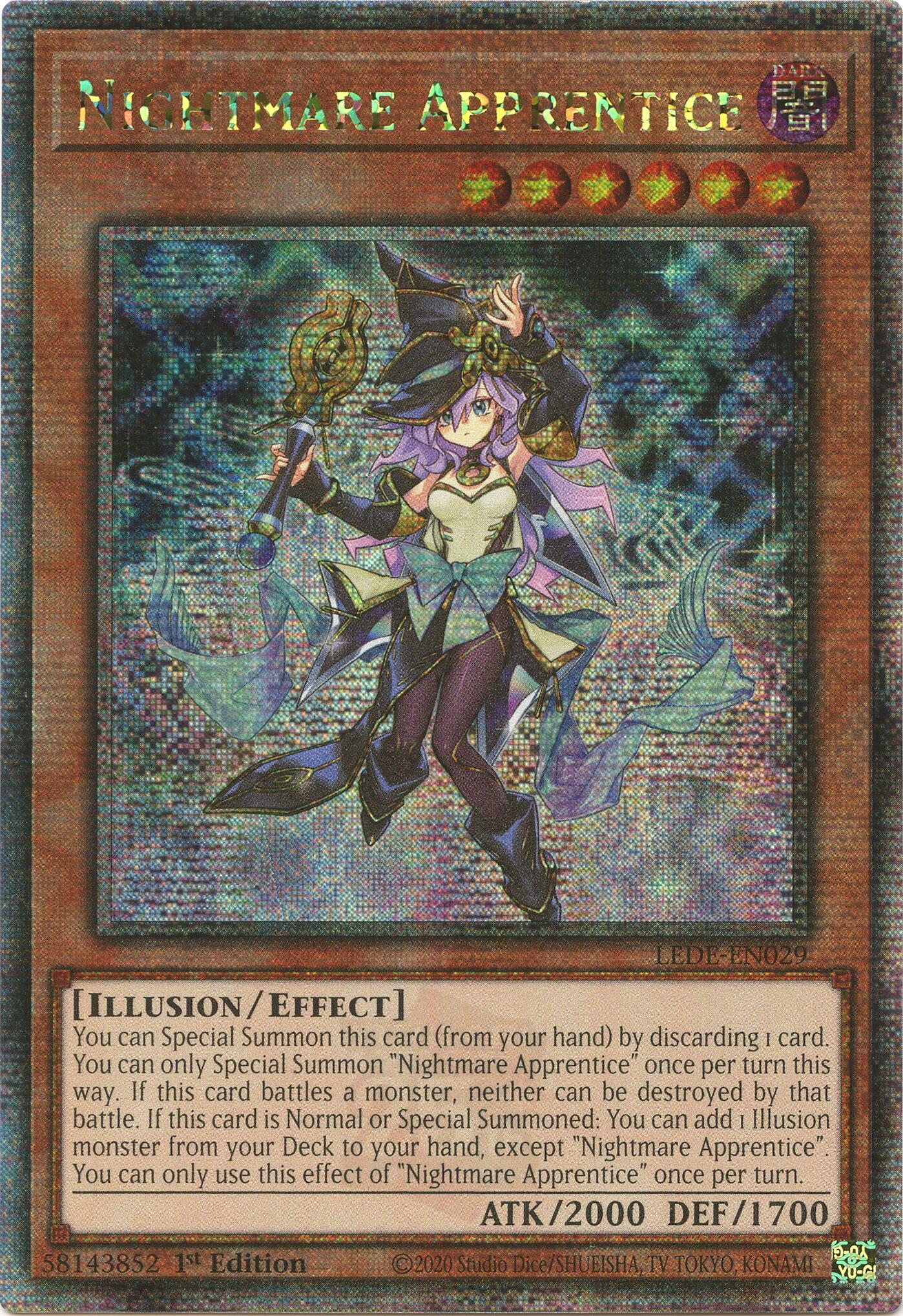 Nightmare Apprentice (Quarter Century Secret Rare) (LEDE-EN029) - Legacy of Destruction 1st Edition
