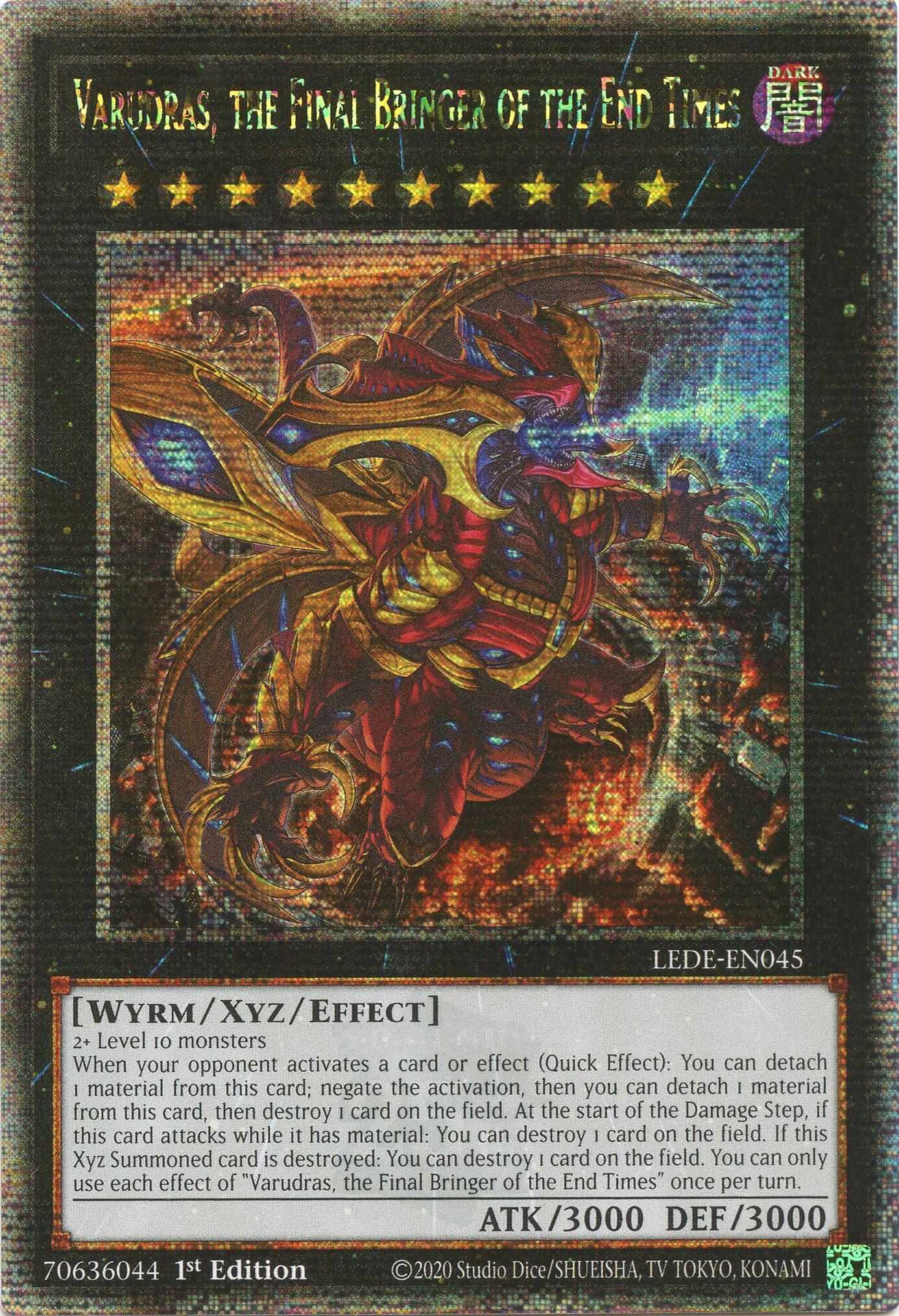Varudras, the Final Bringer of the End Times (Quarter Century Secret Rare) (LEDE-EN045) - Legacy of Destruction 1st Edition