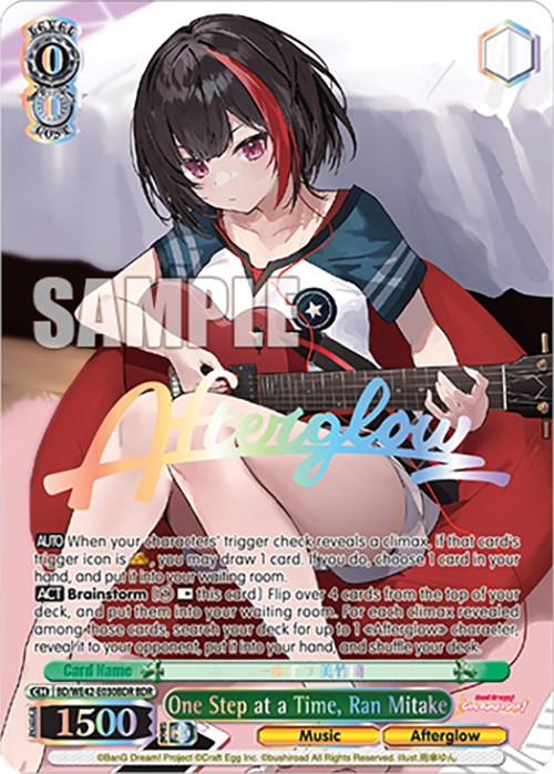 One Step at a Time, Ran Mitake (BDR) (BD/WE42-E030BDR BDR) - BanG Dream! Girls Band Party! Countdown Collection Premium Booster