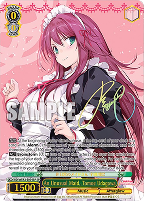 An Unusual Maid, Tomoe Udagawa (SP) (BD/WE42-E034SP SP) - BanG Dream! Girls Band Party! Countdown Collection Premium Booster