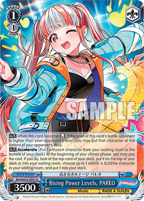 Rising Power Levels, PAREO (BD/WE42-E091 N) - BanG Dream! Girls Band Party! Countdown Collection Premium Booster