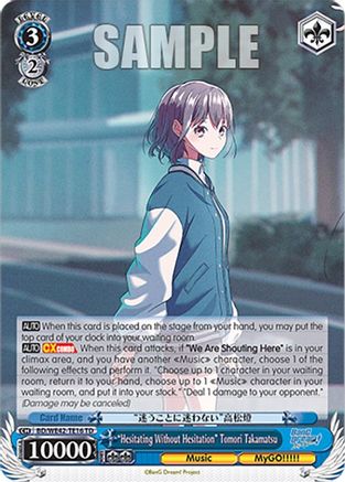 "Hesitating Without Hesitation" Tomori Takamatsu (BD/WE42-TE16 TD) - BanG Dream! Girls Band Party! Countdown Collection Premium Booster