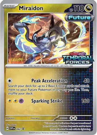 Miraidon (Prerelease) [Staff] 092 - SV Scarlet & Violet Promo Cards Holofoil