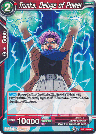 Trunks, Deluge of Power (DB1-003) [Dragon Brawl] Parallel Foil