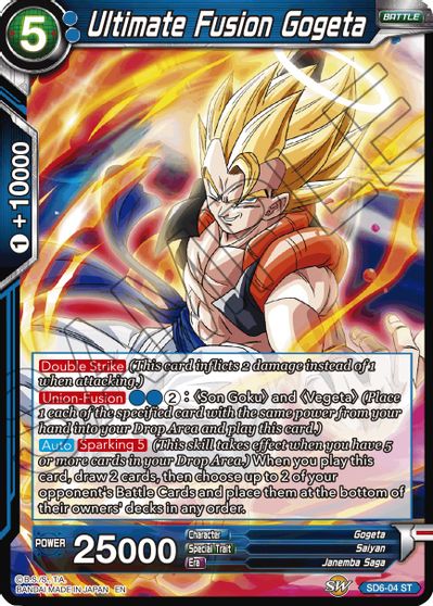 Ultimate Fusion Gogeta (Reprint) (SD6-04) [Battle Evolution Booster] Parallel Foil