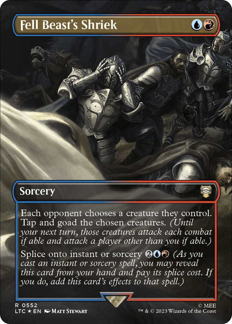 Fell Beast's Shriek (LTC-552) - Tales of Middle-earth Commander (Borderless) Foil