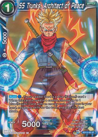 SS Trunks, Architect of Peace (Starter Deck - Spirit of Potara) (SD12-05) [Rise of the Unison Warrior] Parallel Foil