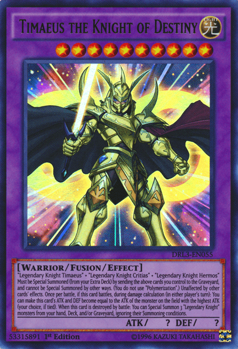 Timaeus the Knight of Destiny [DRL3-EN055] Ultra Rare - Josh's Cards