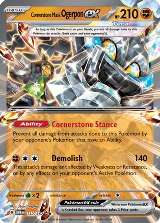 Cornerstone Mask Ogerpon ex [112] (SV06: Twilight Masquerade) Holofoil