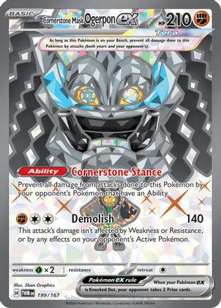 Cornerstone Mask Ogerpon ex [199] (SV06: Twilight Masquerade) Holofoil