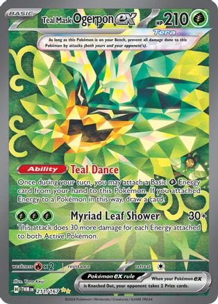 Teal Mask Ogerpon ex 211/167 - SV06 Twilight Masquerade Holofoil