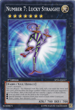 Number 7: Lucky Straight [SP14-EN027] Starfoil Rare - Josh's Cards