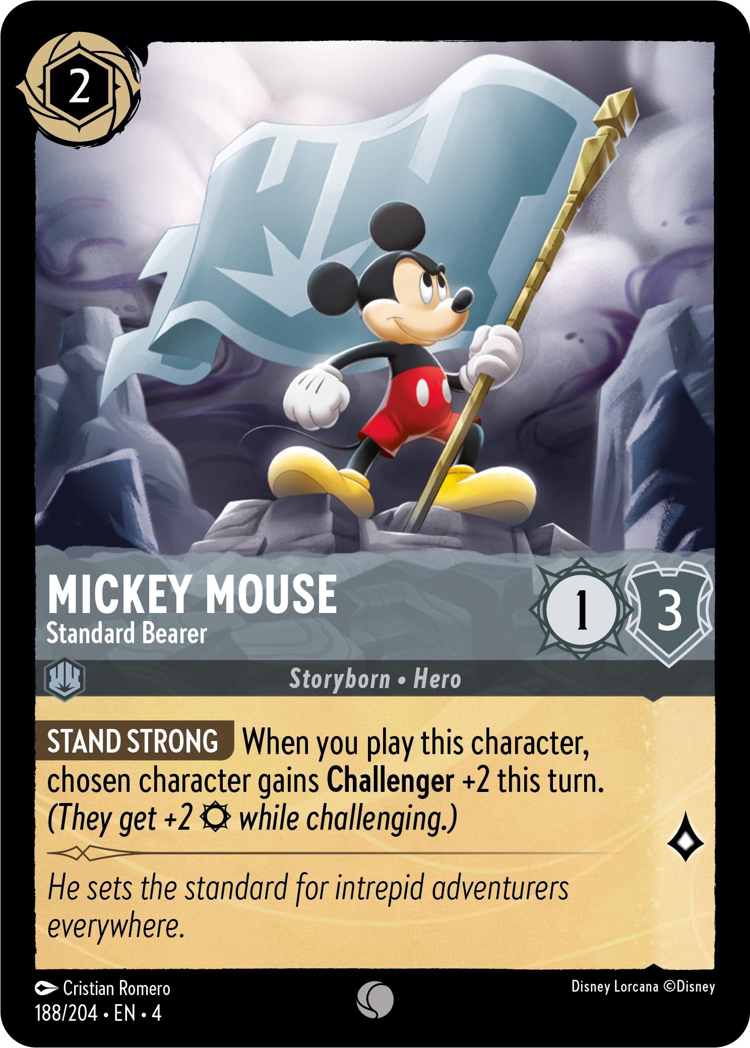 Mickey Mouse - Standard Bearer (188/204) - Ursulas Return Cold Foil
