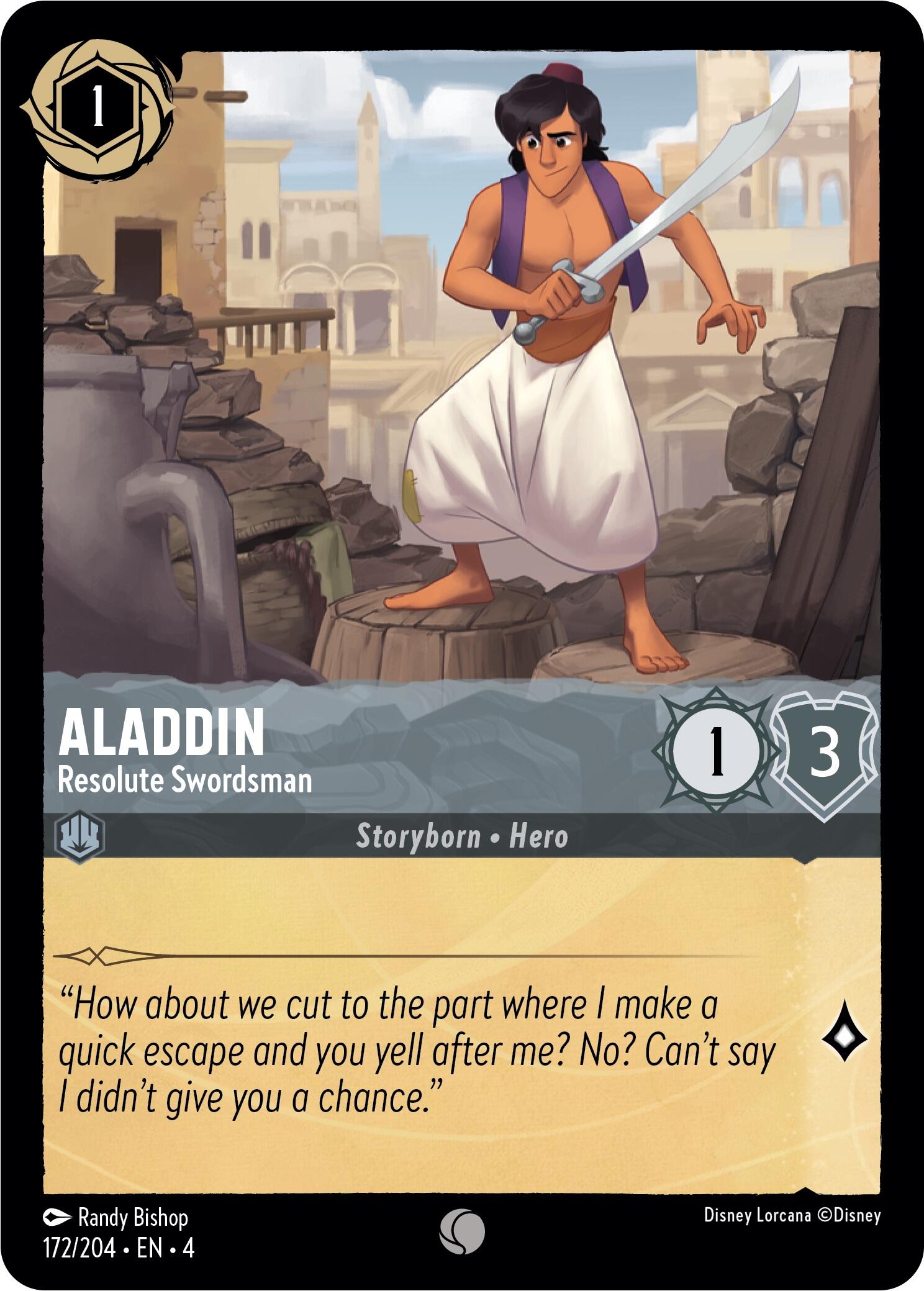 Aladdin - Resolute Swordsman (172/204) - Ursulas Return Cold Foil
