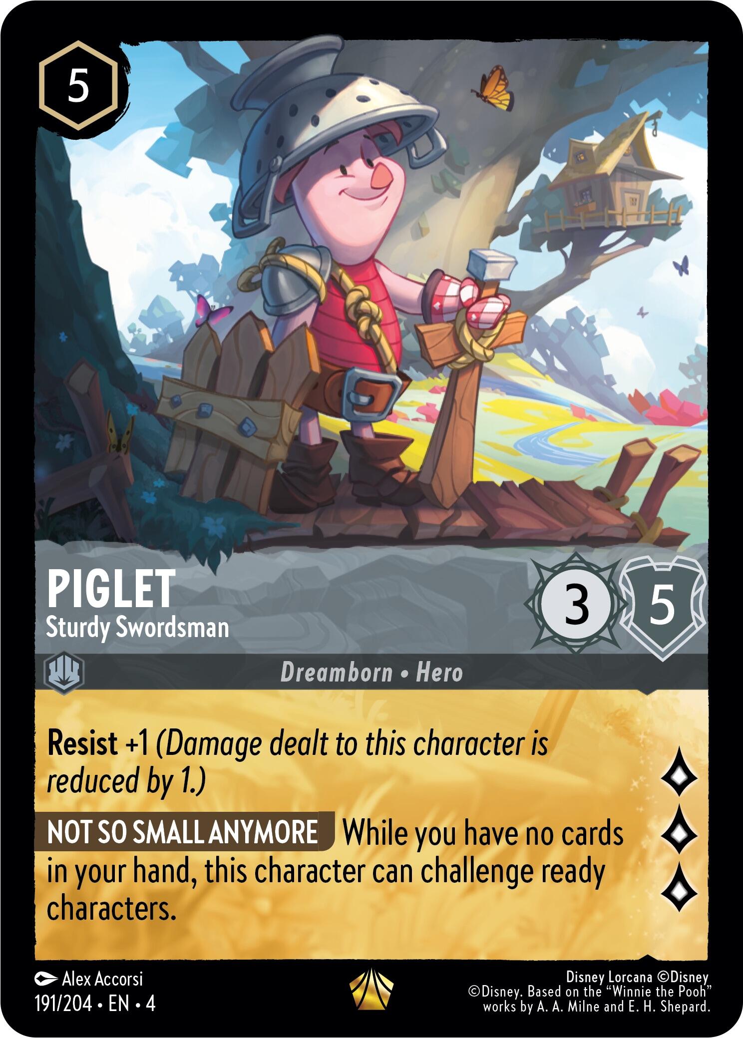 Piglet - Sturdy Swordsman (191/204) - Ursulas Return Cold Foil