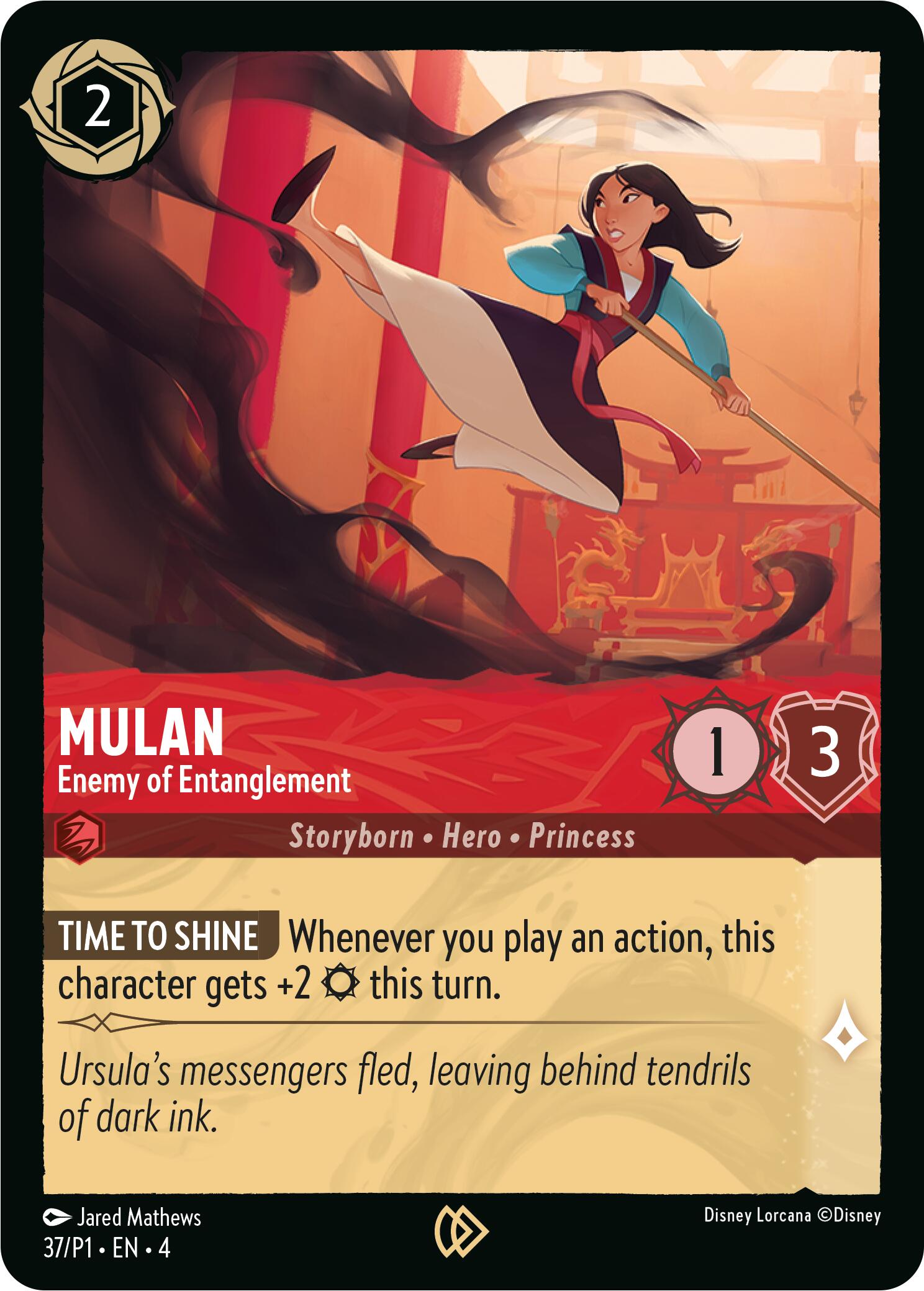 Mulan - Enemy of Entanglement (37) - Disney Lorcana Promo Cards Cold Foil