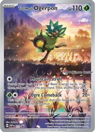 Teal Mask Ogerpon (Pokemon Center Exclusive) [123] (SV: Scarlet & Violet Promo Cards) Holofoil