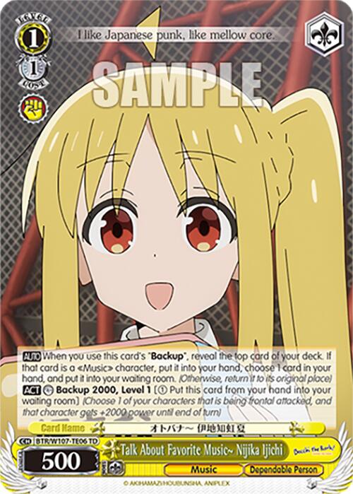 Talk About Favorite Music~ Nijika Ijichi (BTR/W107-TE06 TD) - BOCCHI THE ROCK!