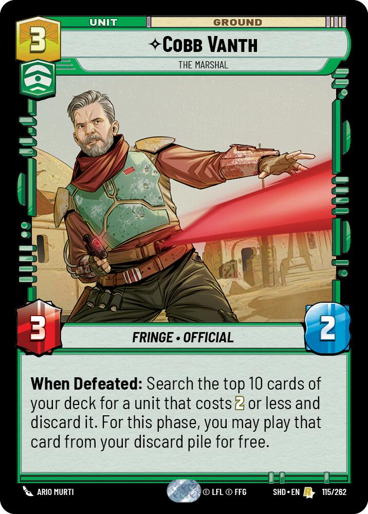 Cobb Vanth - The Marshal (115/262) - Shadows of the Galaxy