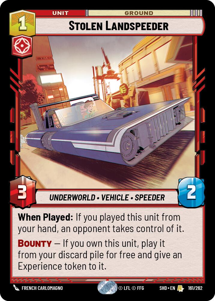 Stolen Landspeeder (161/262) - Shadows of the Galaxy