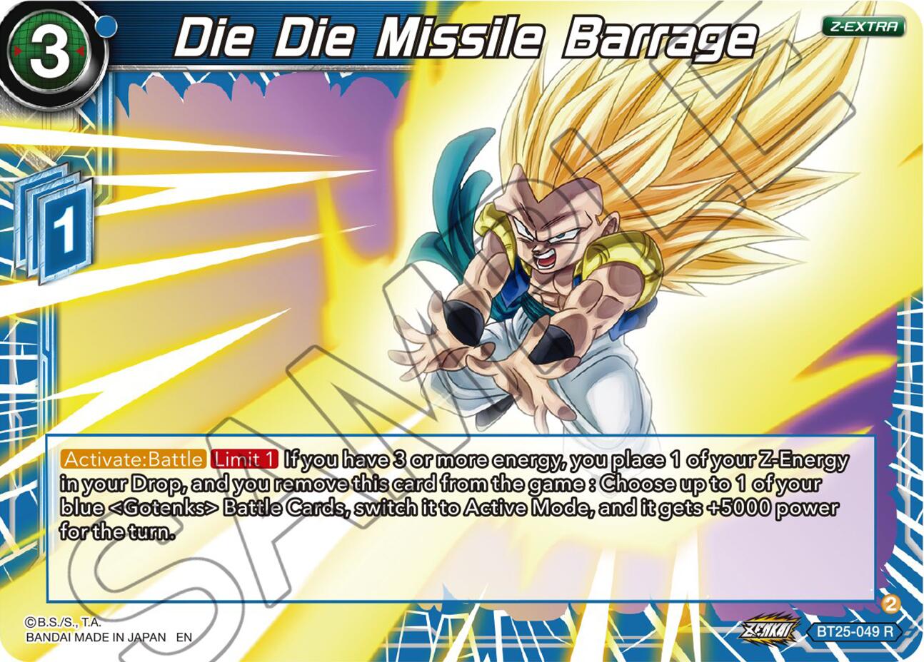 Die Die Missile Barrage (BT25-049) [Legend of the Dragon Balls] Parallel Foil