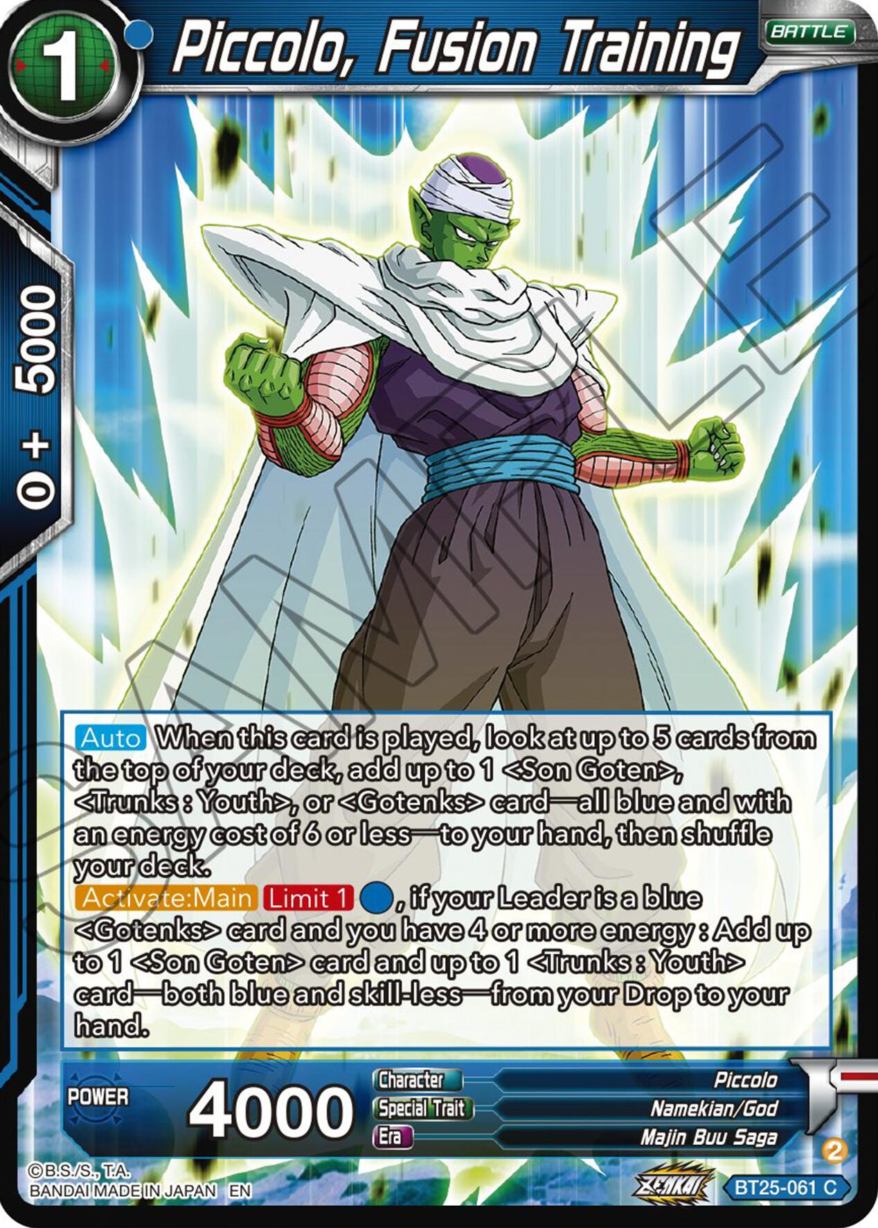Piccolo, Fusion Training (BT25-061) [Legend of the Dragon Balls] Parallel Foil