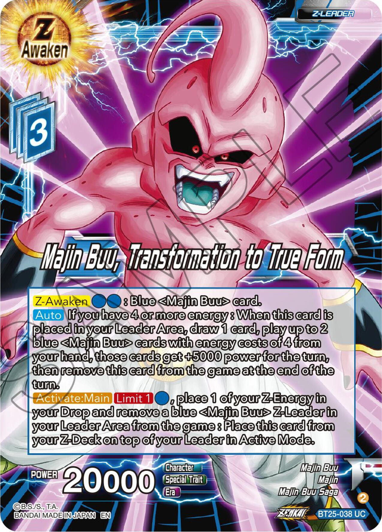 Majin Buu, Transformation to True Form (BT25-038) [Legend of the Dragon Balls] Parallel Foil