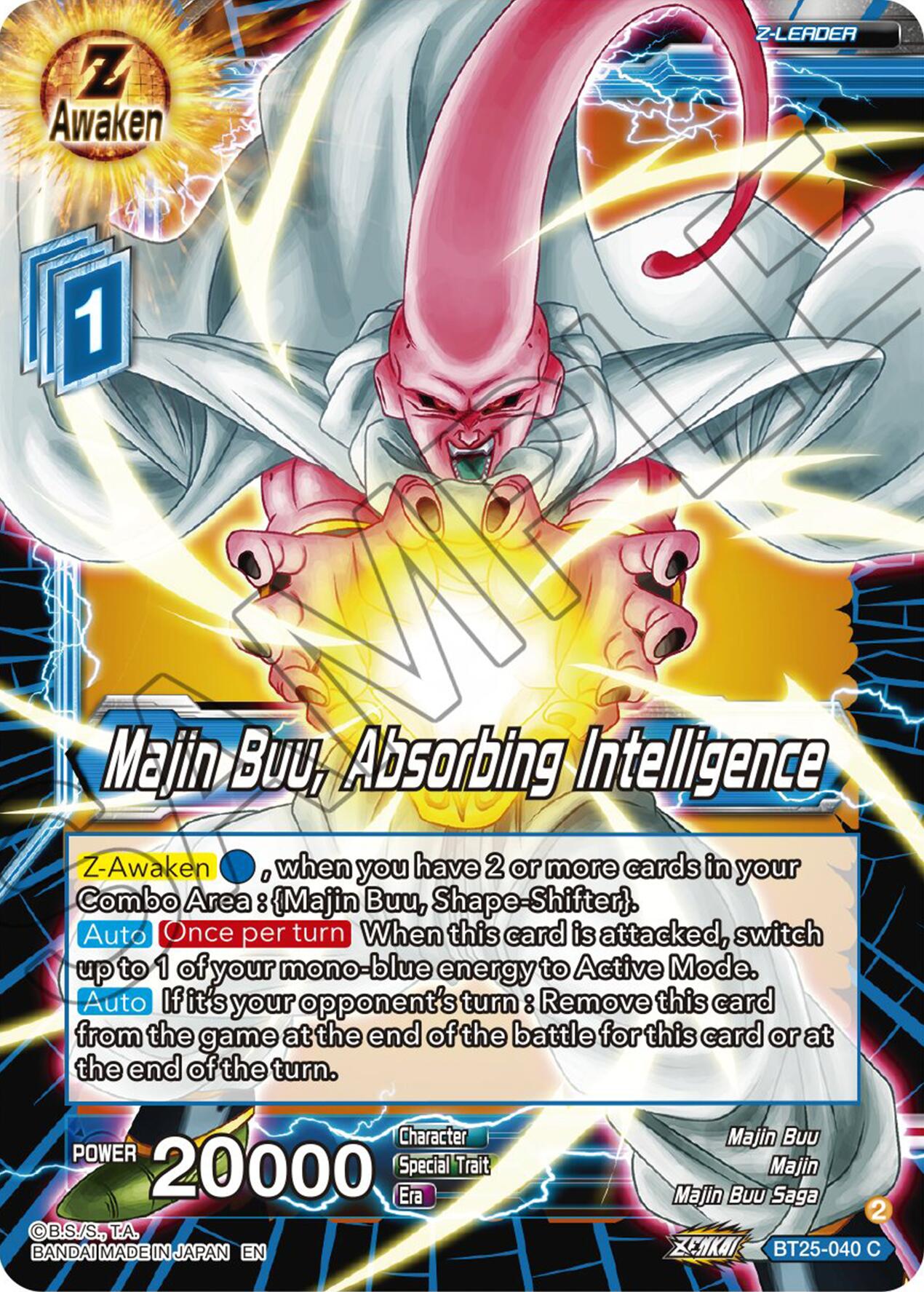 Majin Buu, Absorbing Intelligence (BT25-040) [Legend of the Dragon Balls] Parallel Foil