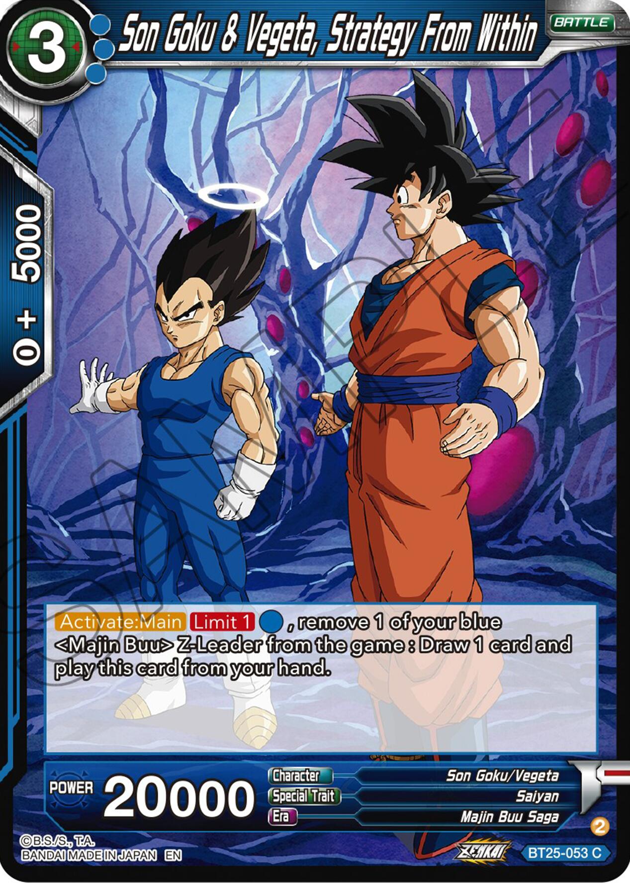 Son Goku & Vegeta, Strategy From Within (BT25-053) [Legend of the Dragon Balls] Parallel Foil