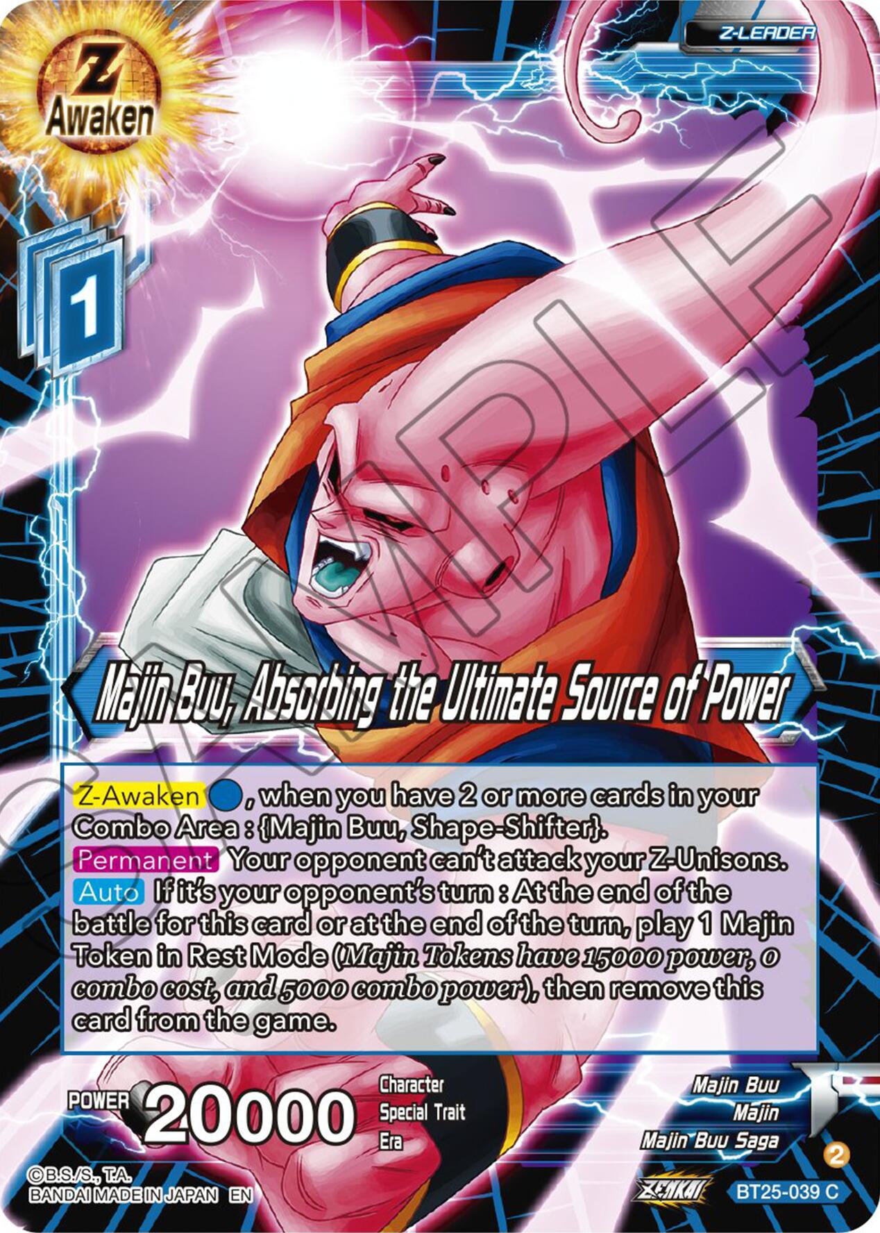 Majin Buu, Absorbing the Ultimate Source of Power (BT25-039) [Legend of the Dragon Balls] Parallel Foil