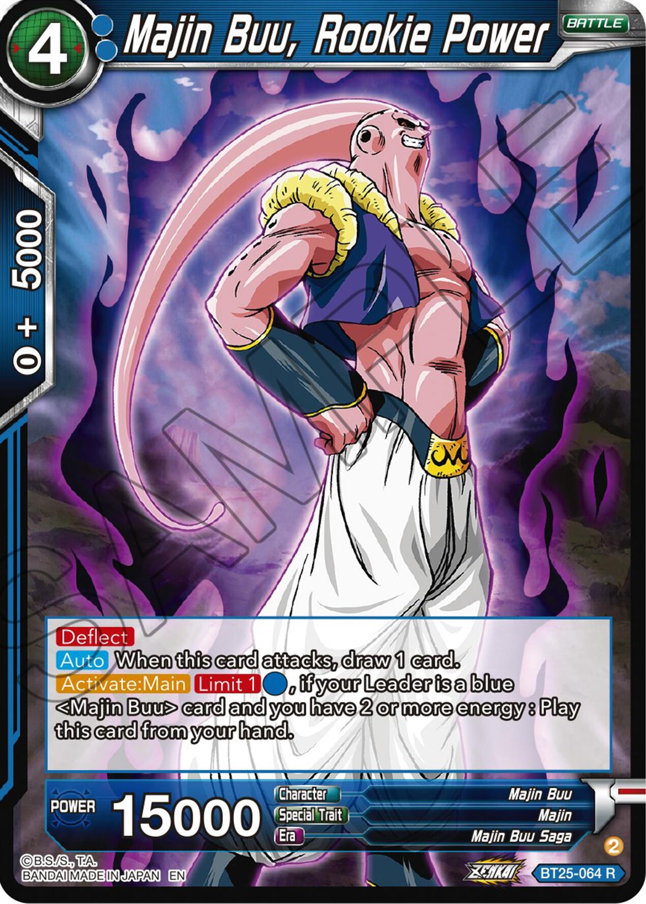 Majin Buu, Rookie Power (BT25-064) [Legend of the Dragon Balls] Parallel Foil