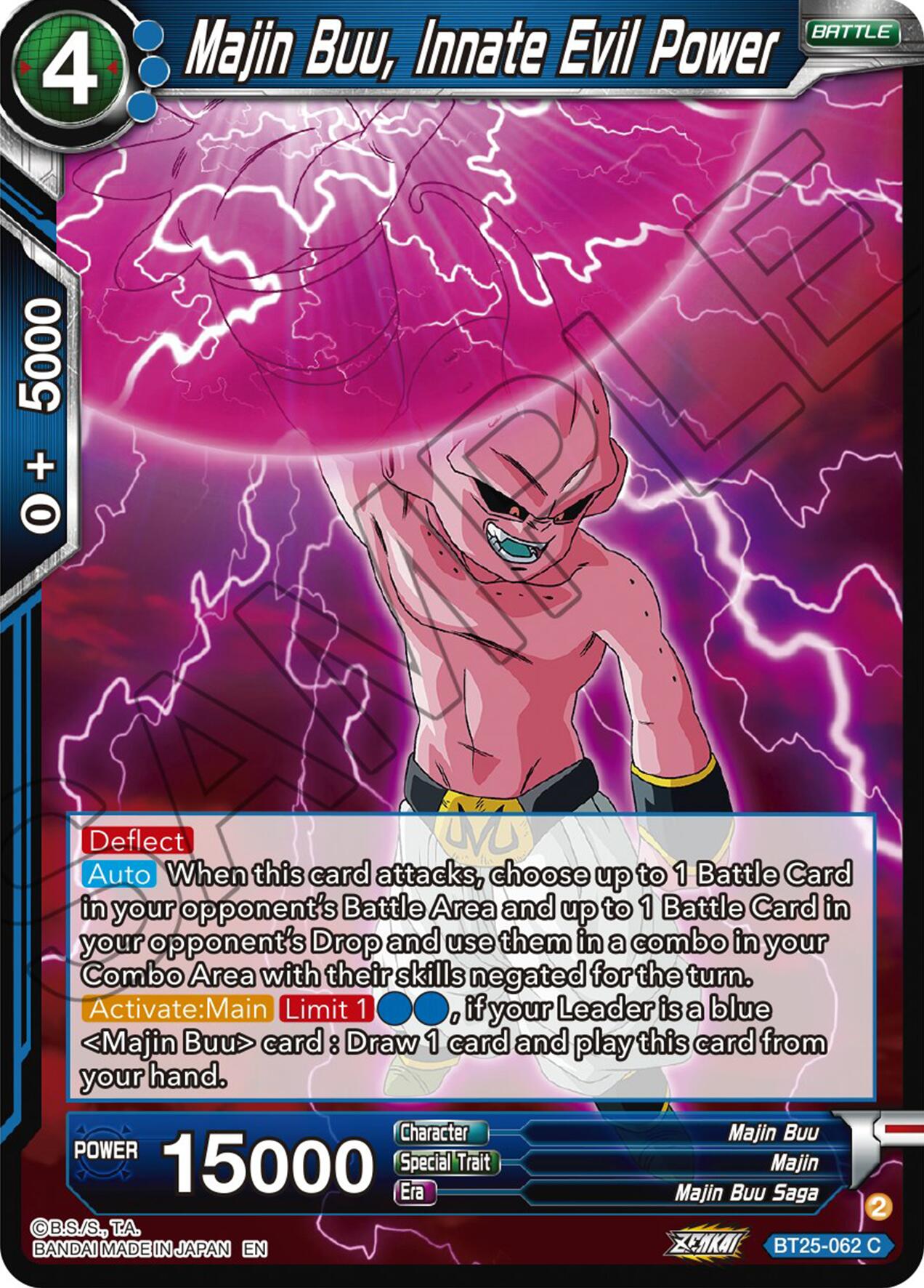 Majin Buu, Innate Evil Power (BT25-062) [Legend of the Dragon Balls] Parallel Foil