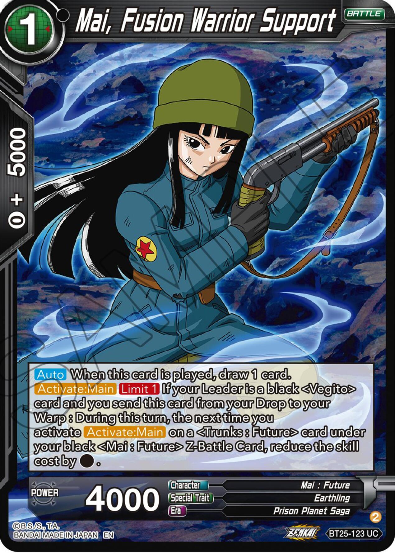 Mai, Fusion Warrior Support (BT25-123) [Legend of the Dragon Balls] Parallel Foil