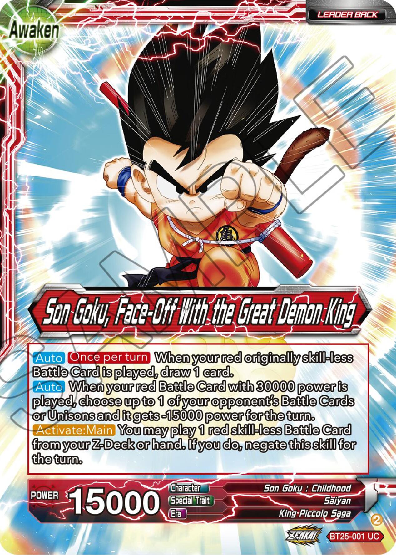 Son Goku // Son Goku, Face-Off With the Great Demon King (BT25-001) [Legend of the Dragon Balls] Parallel Foil