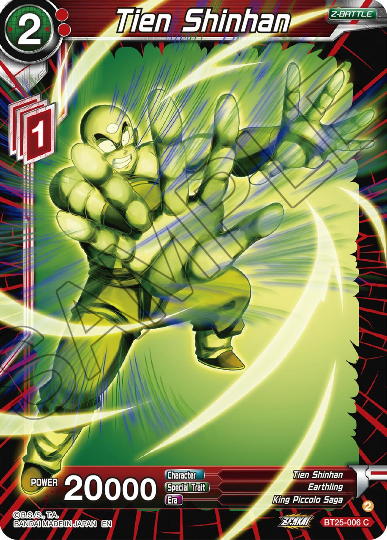 Tien Shinhan (BT25-006) [Legend of the Dragon Balls] Parallel Foil