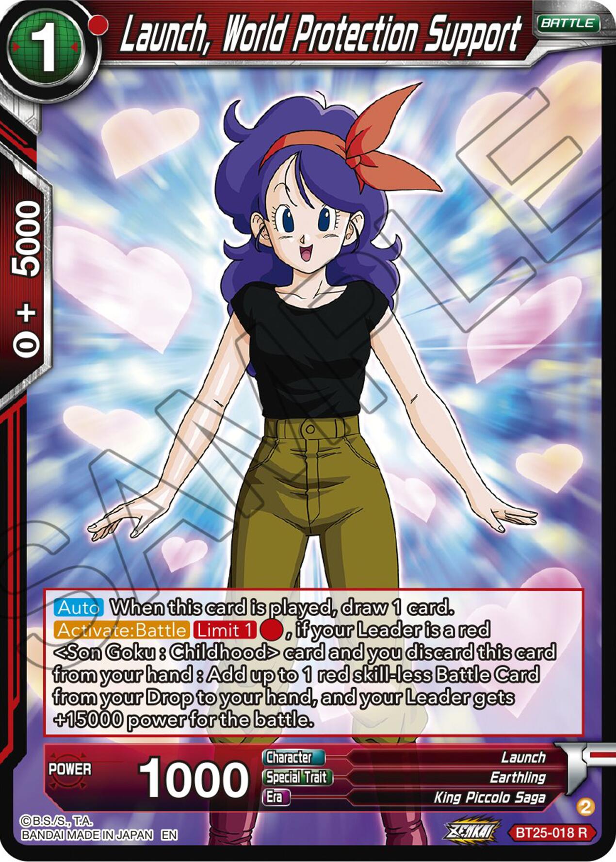 Launch, World Protection Support (BT25-018) [Legend of the Dragon Balls] Parallel Foil