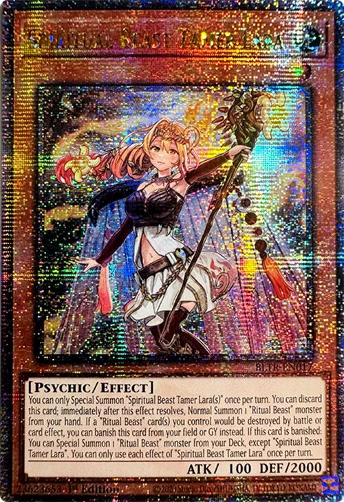 Spiritual Beast Tamer Lara (Quarter Century Secret Rare) (BLTR-EN017) - Battles of Legend: Terminal Revenge 1st Edition