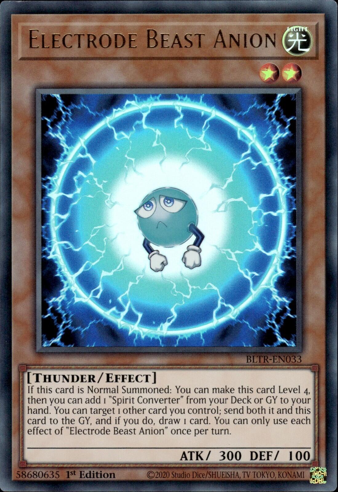 Electrode Beast Anion (BLTR-EN033) - Battles of Legend: Terminal Revenge 1st Edition