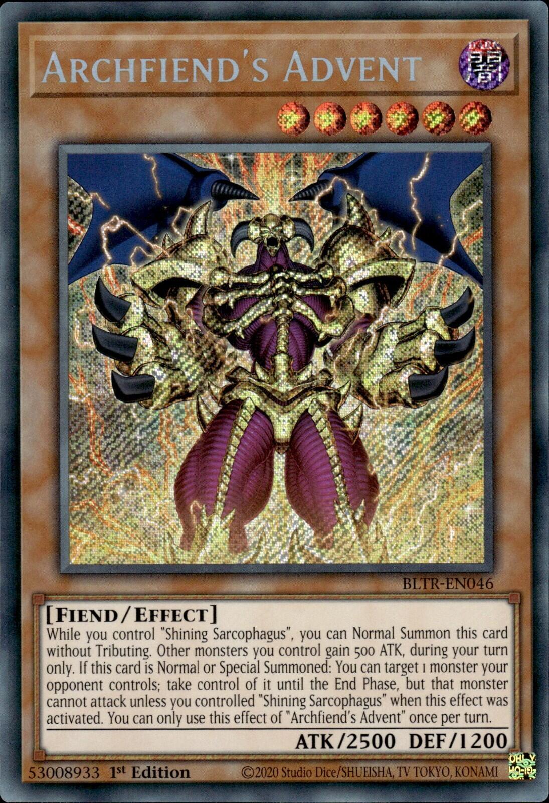 Archfiend's Advent (BLTR-EN046) - Battles of Legend: Terminal Revenge 1st Edition