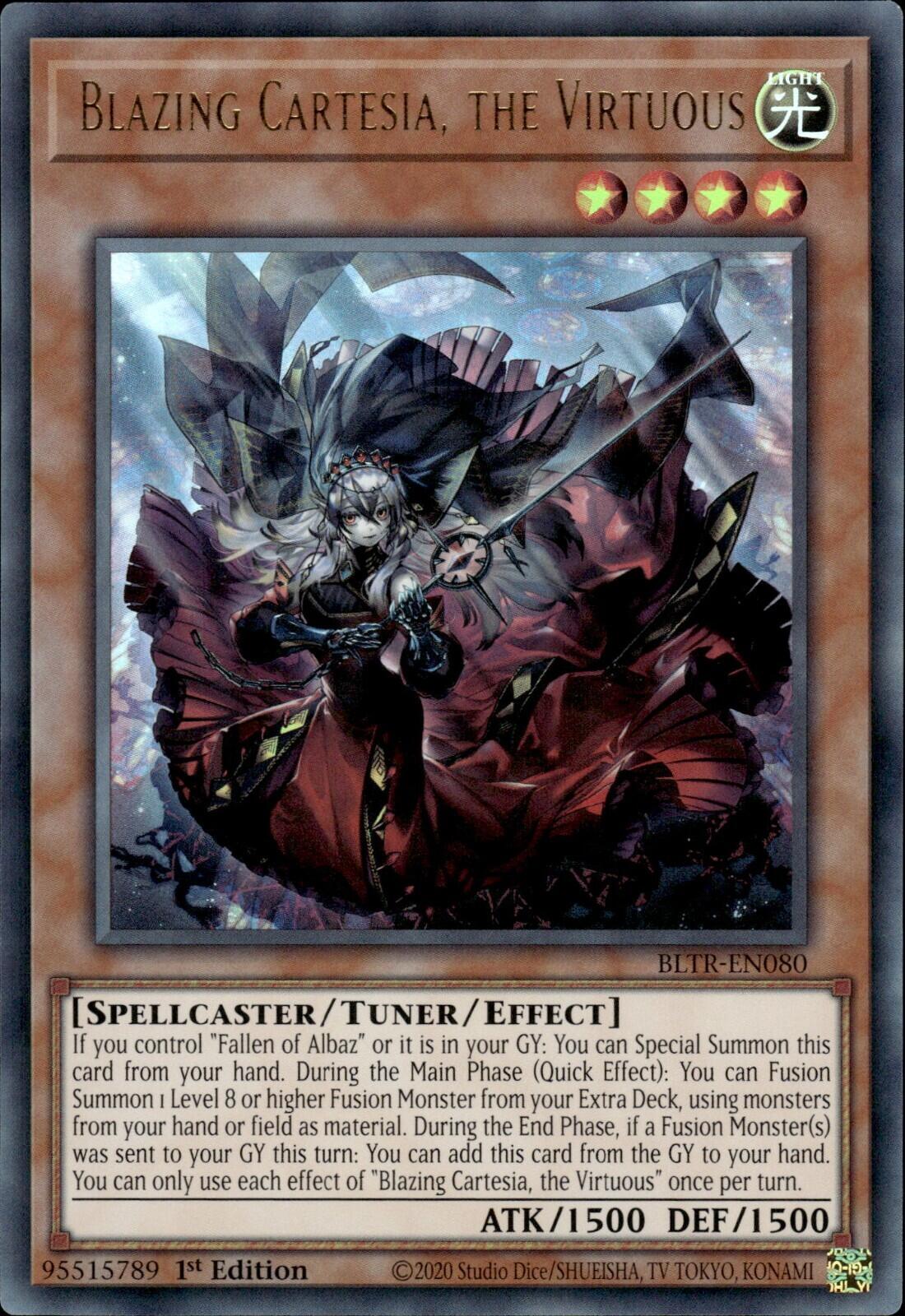 Blazing Cartesia, the Virtuous (BLTR-EN080) - Battles of Legend: Terminal Revenge 1st Edition
