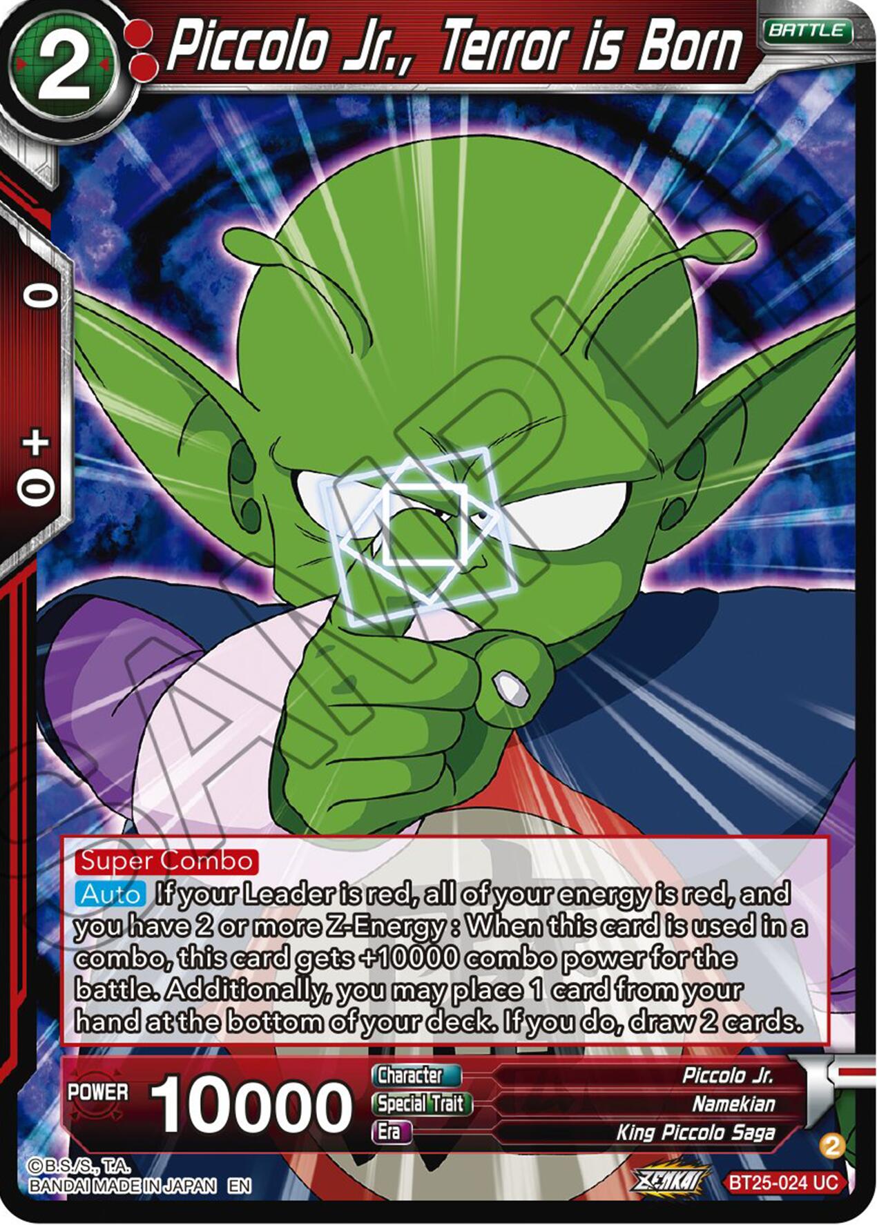 Piccolo Jr., Terror is Born (BT25-024) [Legend of the Dragon Balls] Parallel Foil
